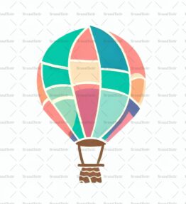 Verspielter Heißluftballon